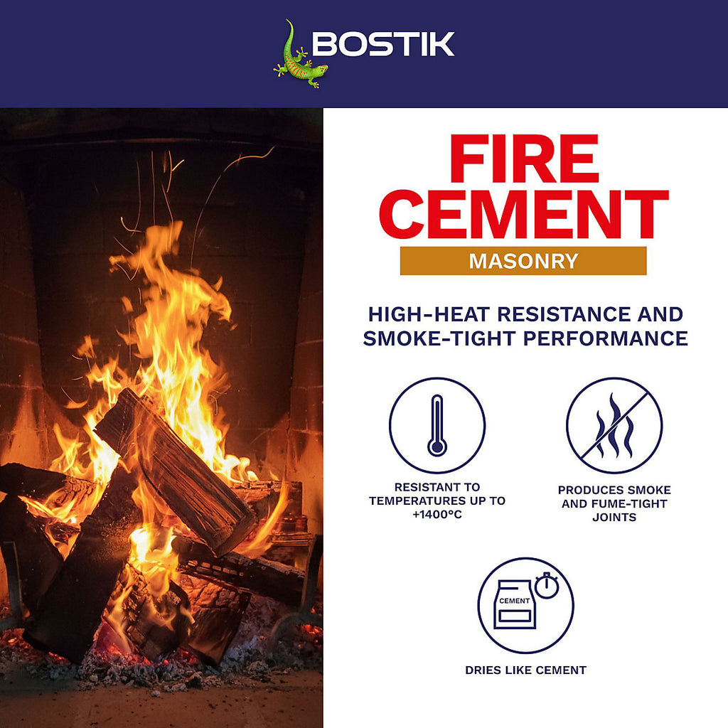 Bostik Cementone Buff Fire cement, 1kg Tub