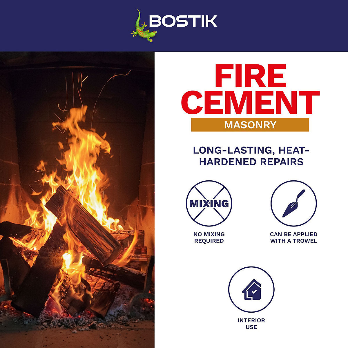 Bostik Cementone Buff Fire cement, 1kg Tub