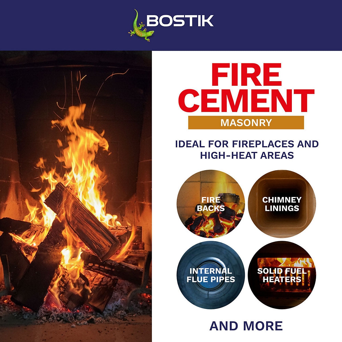 Bostik Cementone Buff Fire cement, 1kg Tub