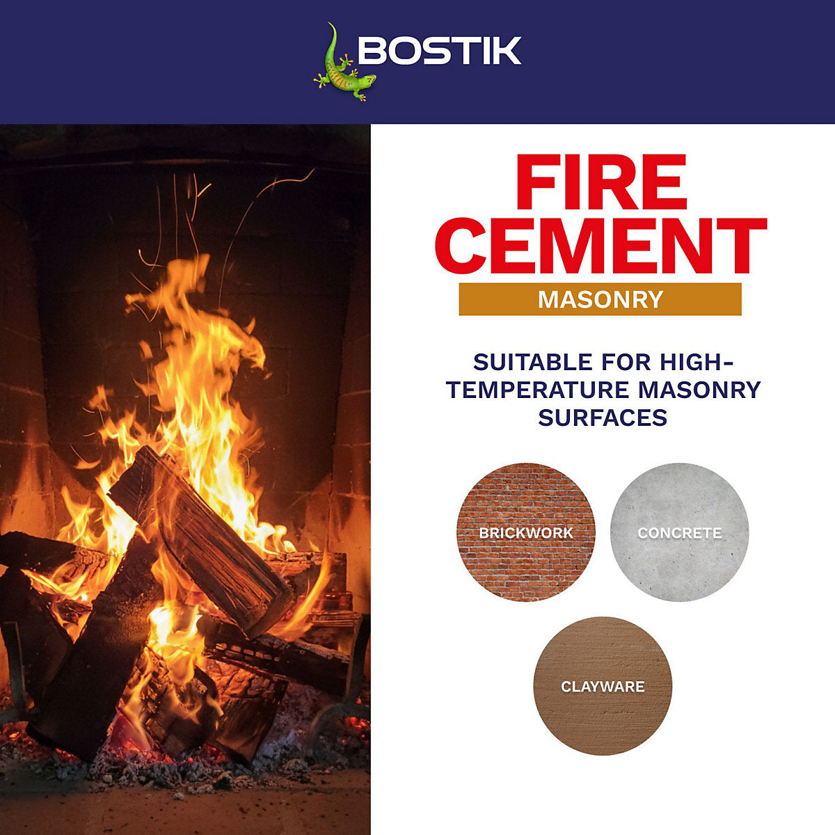 Bostik Cementone Buff Fire cement, 5kg Tub