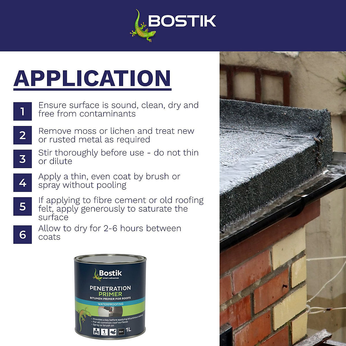 Bostik Penetration Black Primer, 1L, 0.86kg Tin