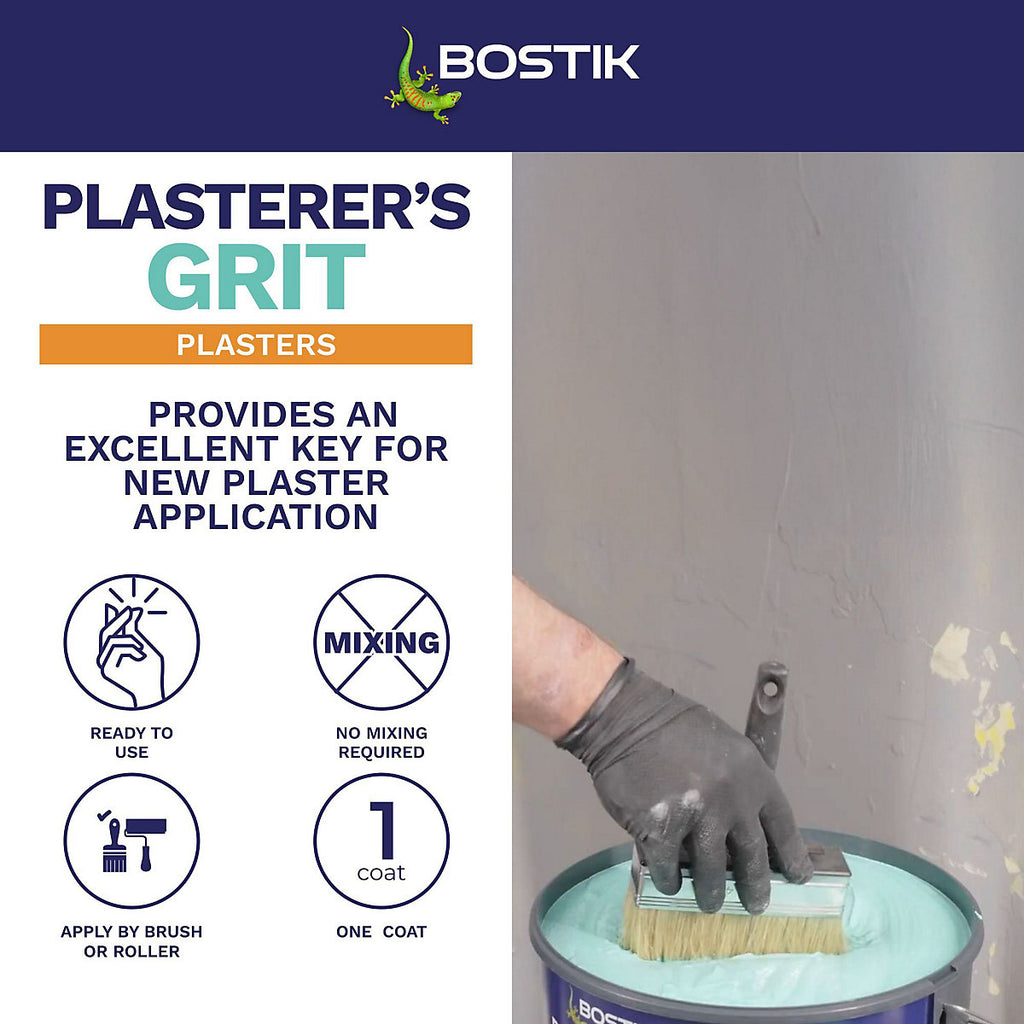 Bostik Plasterer's Grit Green Stabilising primer, 5L Tub