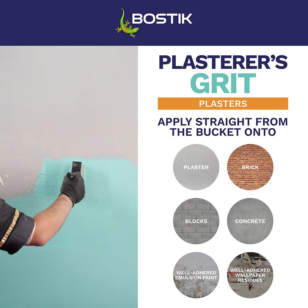 Bostik Plasterer's Grit Green Stabilising primer, 5L Tub