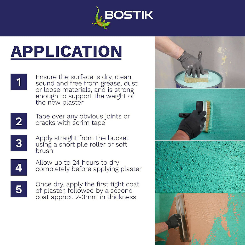 Bostik Plasterer's Grit Green Stabilising primer, 5L Tub