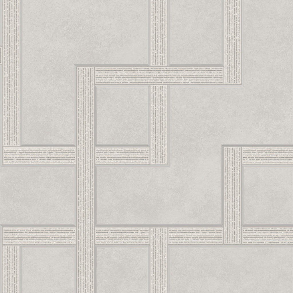 Boutique Beige Metallic effect Geometric Textured Wallpaper Sample