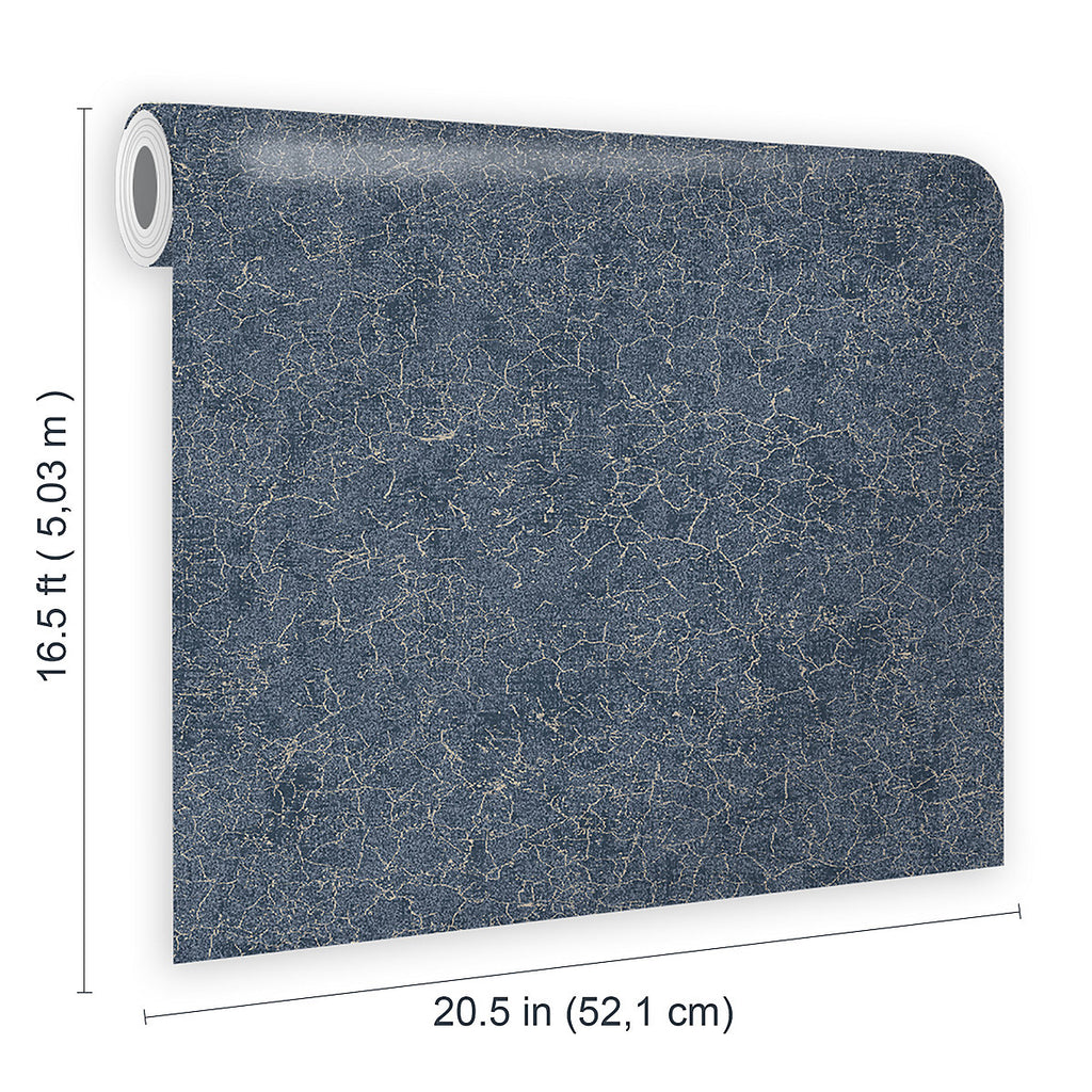 Boutique Blue Metallic effect Textured Wallpaper