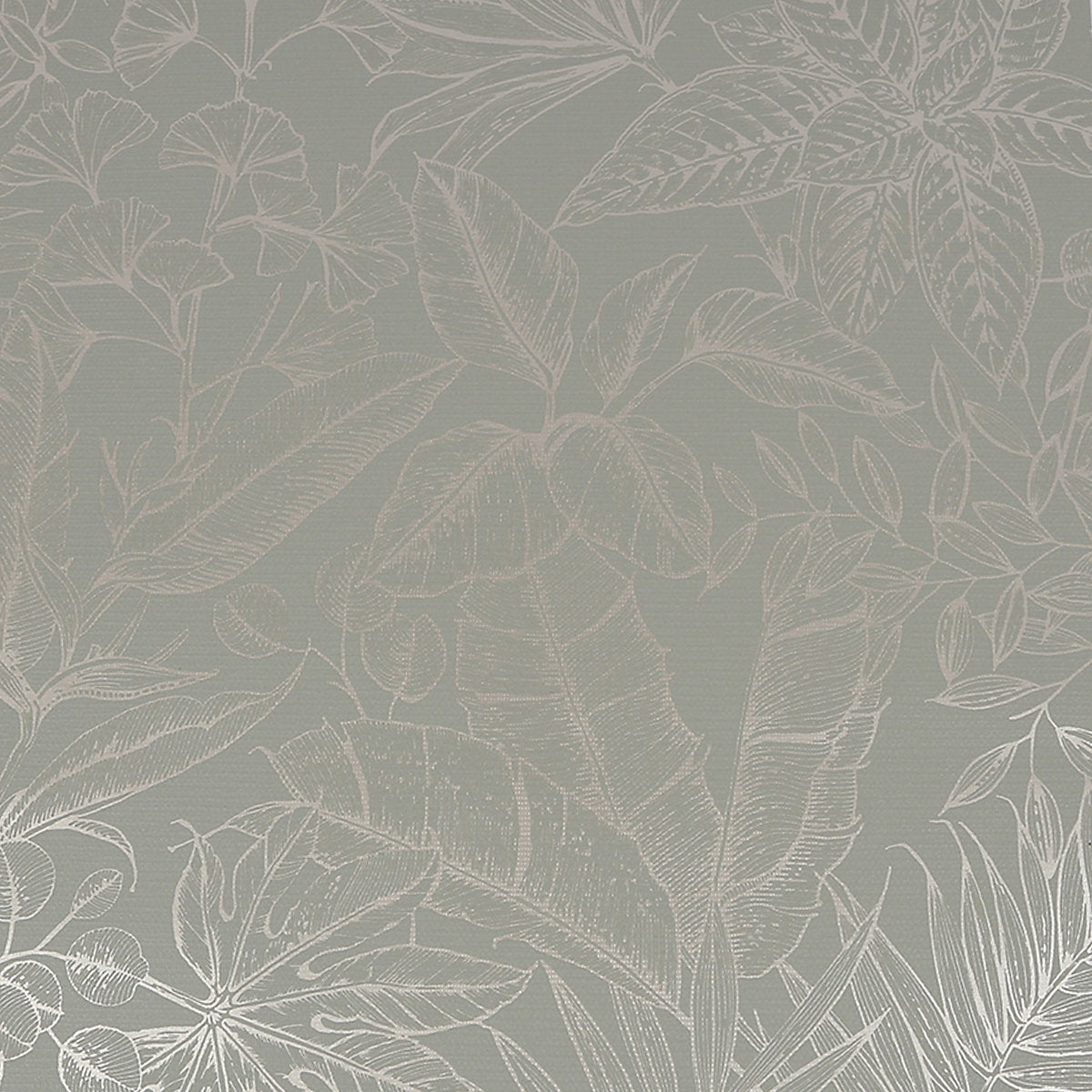 Boutique Green Metallic effect Leaf Textured Wallpaper Sample