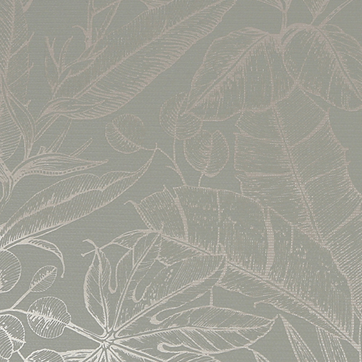 Boutique Green Metallic effect Leaf Textured Wallpaper Sample