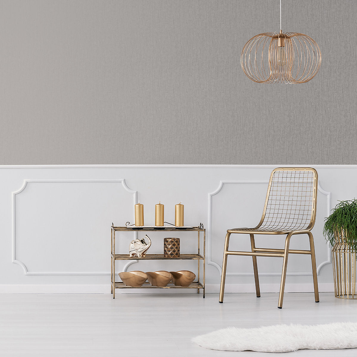 Boutique Marquise Light grey Textured Wallpaper Sample