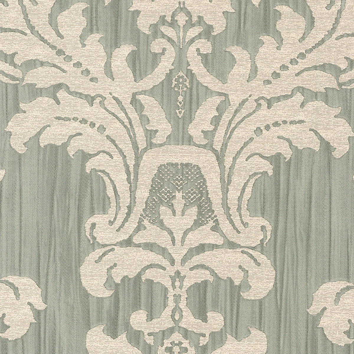 Boutique Sage Damask Classic Textured Wallpaper