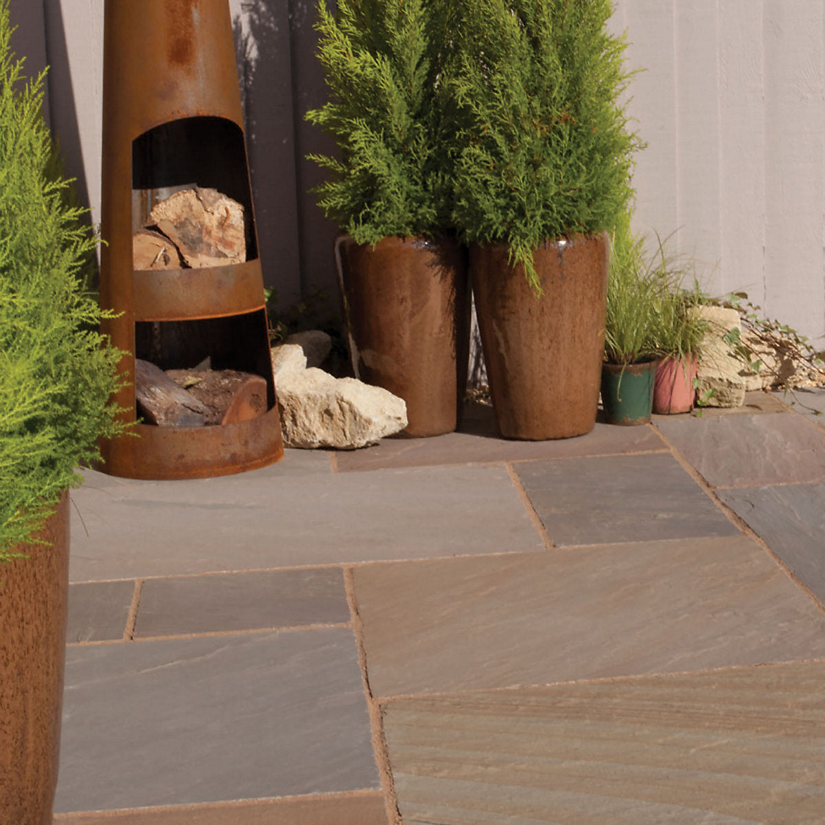 Bradstone Rustic Buff Sandstone Paving slab, 15.75m² (L)900mm (W)600mm Pack of 28