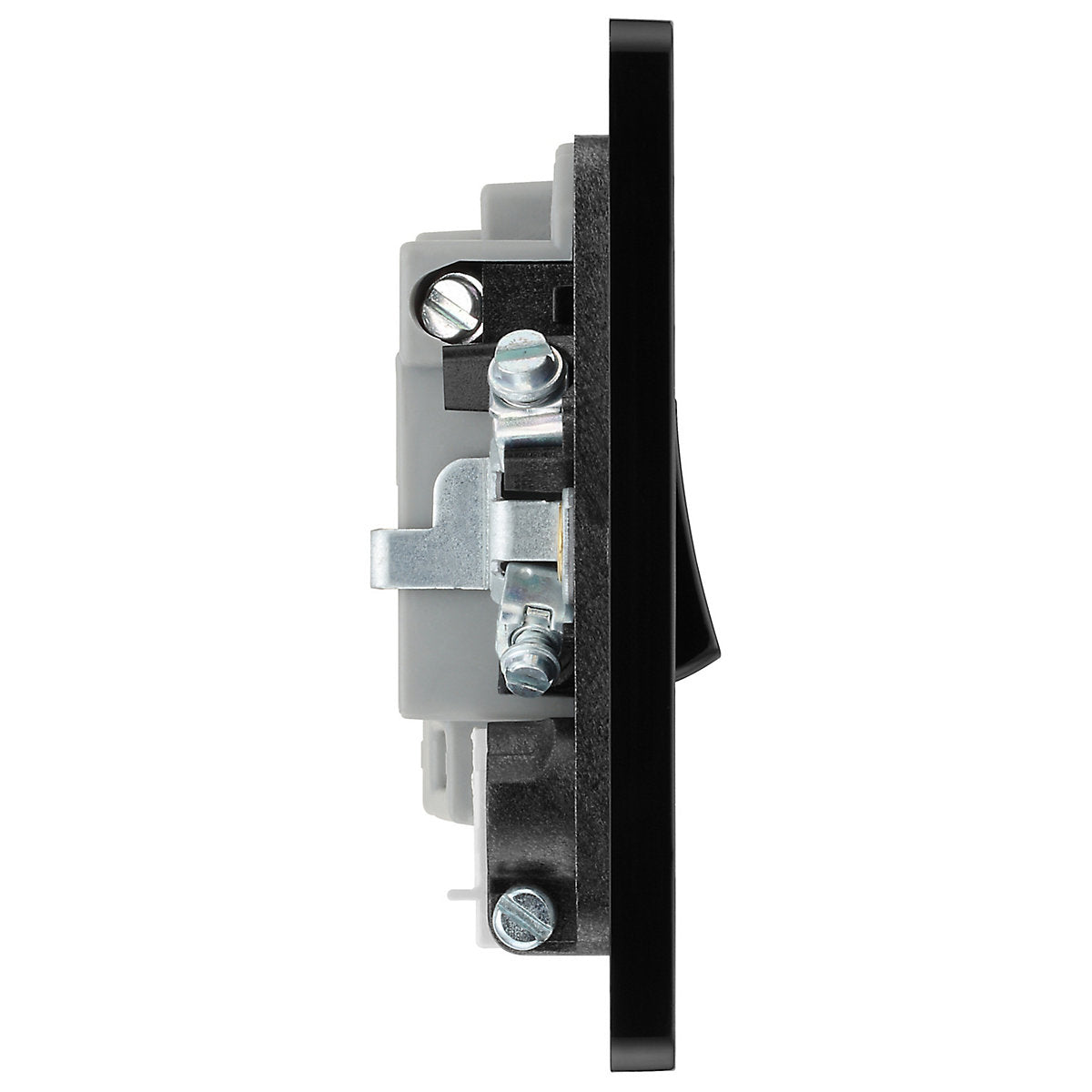 British General 13A 1 gang 2 way Low profile Switched LED indicator Fused connection unit Satin Brass effect
