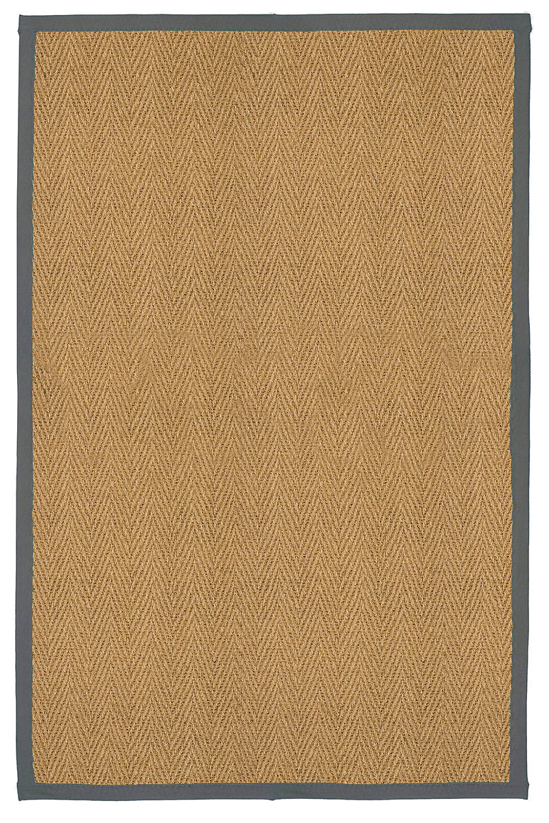 Brown, grey Herringbone weave Large Rug, (L)200cm x (W)135cm