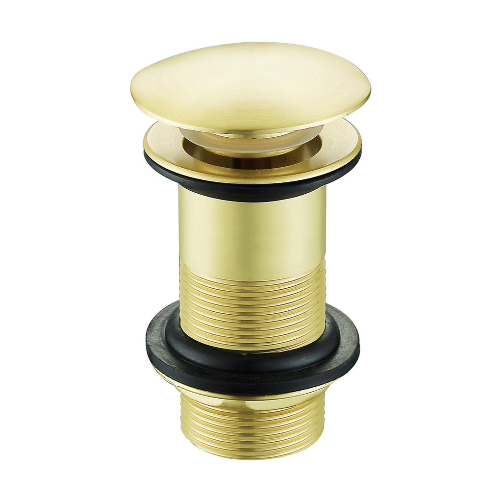 * Brushed Brass 110.5mm Click clack Unslotted Waste