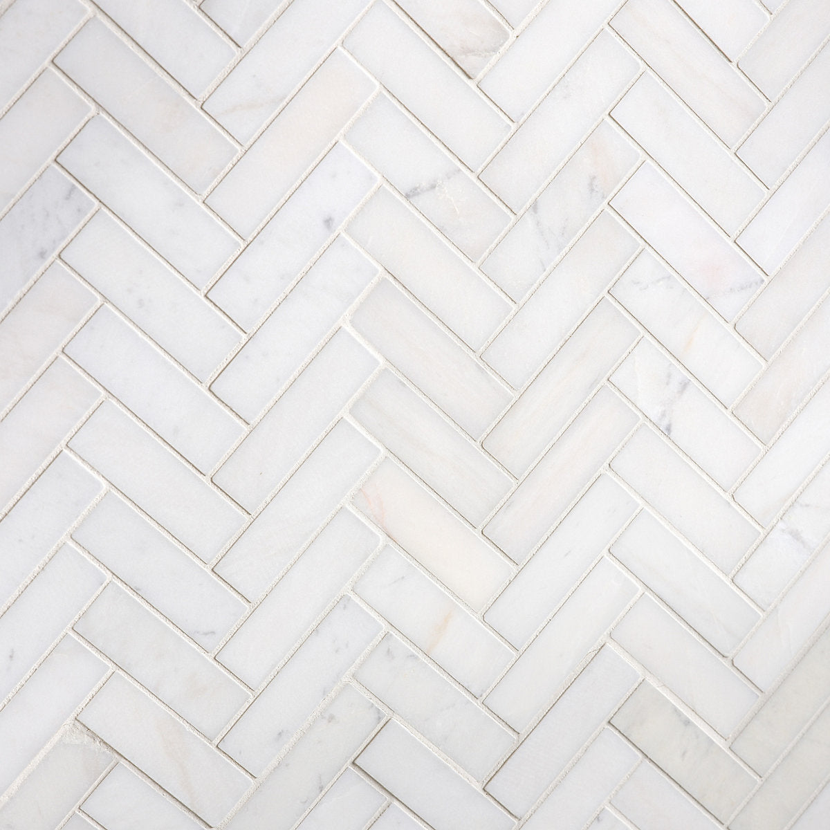 Ca’Pietra Athena White Satin Herringbone Marble Indoor Wall & floor & wall tile, (L)283mm (W)281mm