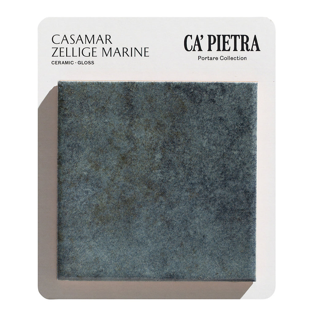 Ca’Pietra Casamar Marine Gloss Embossed Ceramic Indoor Tile Card mounted sample