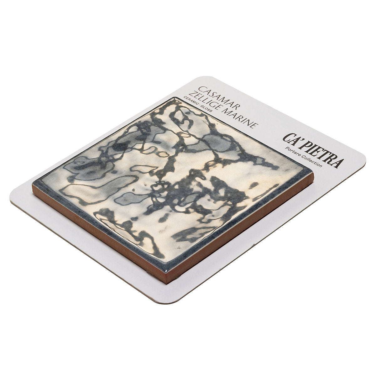 Ca’Pietra Casamar Marine Gloss Embossed Ceramic Indoor Tile Card mounted sample