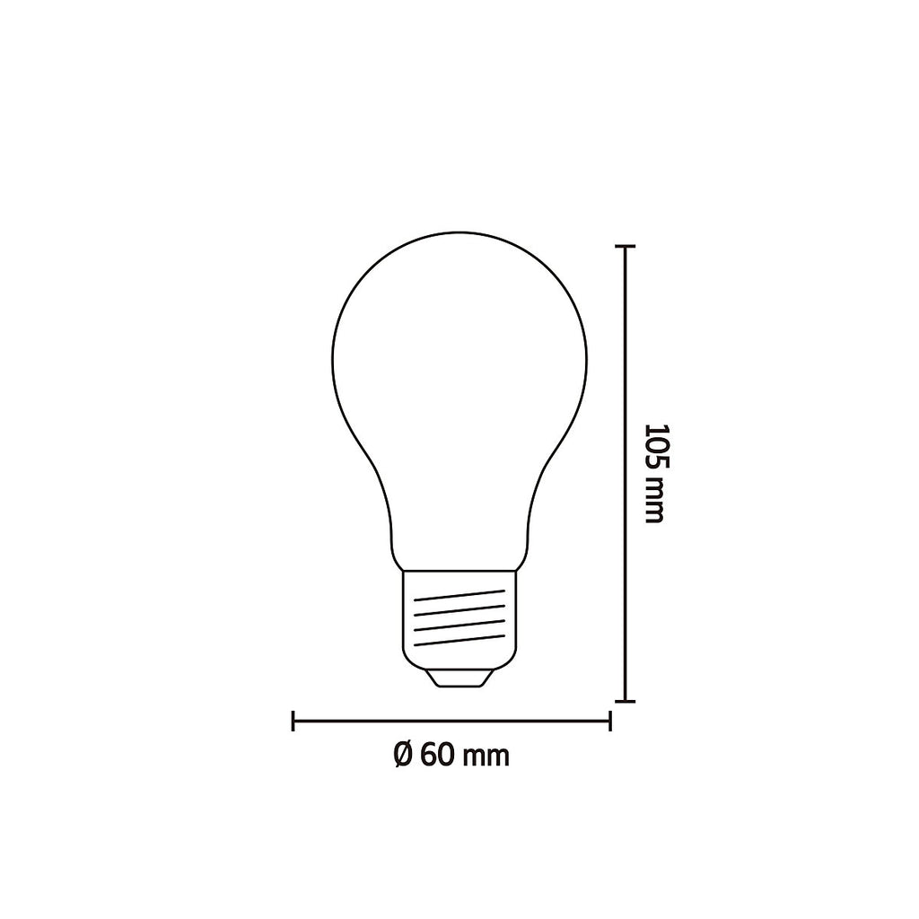 CALEX Titanium Flex E27 4W 100lm 360° Smoke A60 Extra warm white LED Dimmable Filament Light bulb