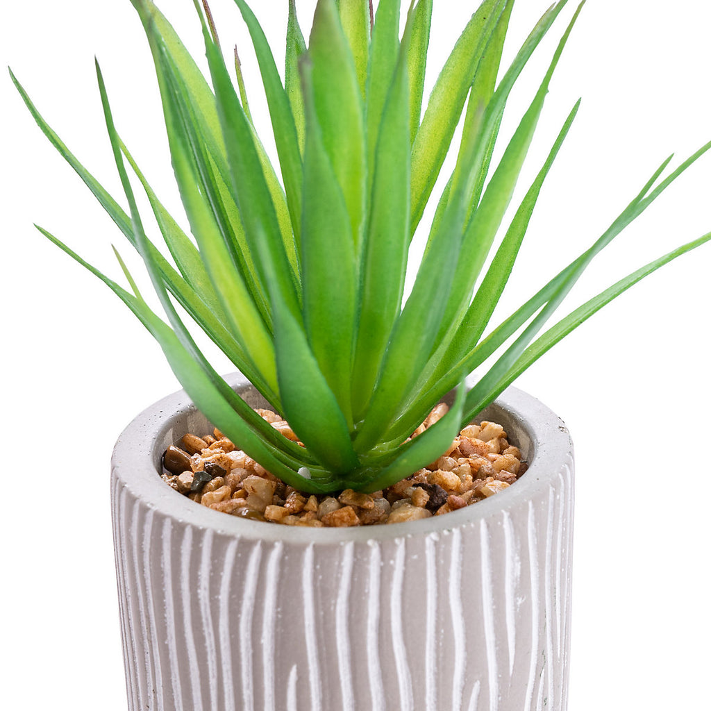 Candlelight Green 17.5cm Succulent Artificial plant in Grey Ceramic Pot