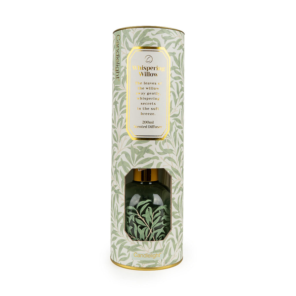 Candlelight Sage Green & Natural William Morris Sage & Poppy Reed diffuser, 200ml