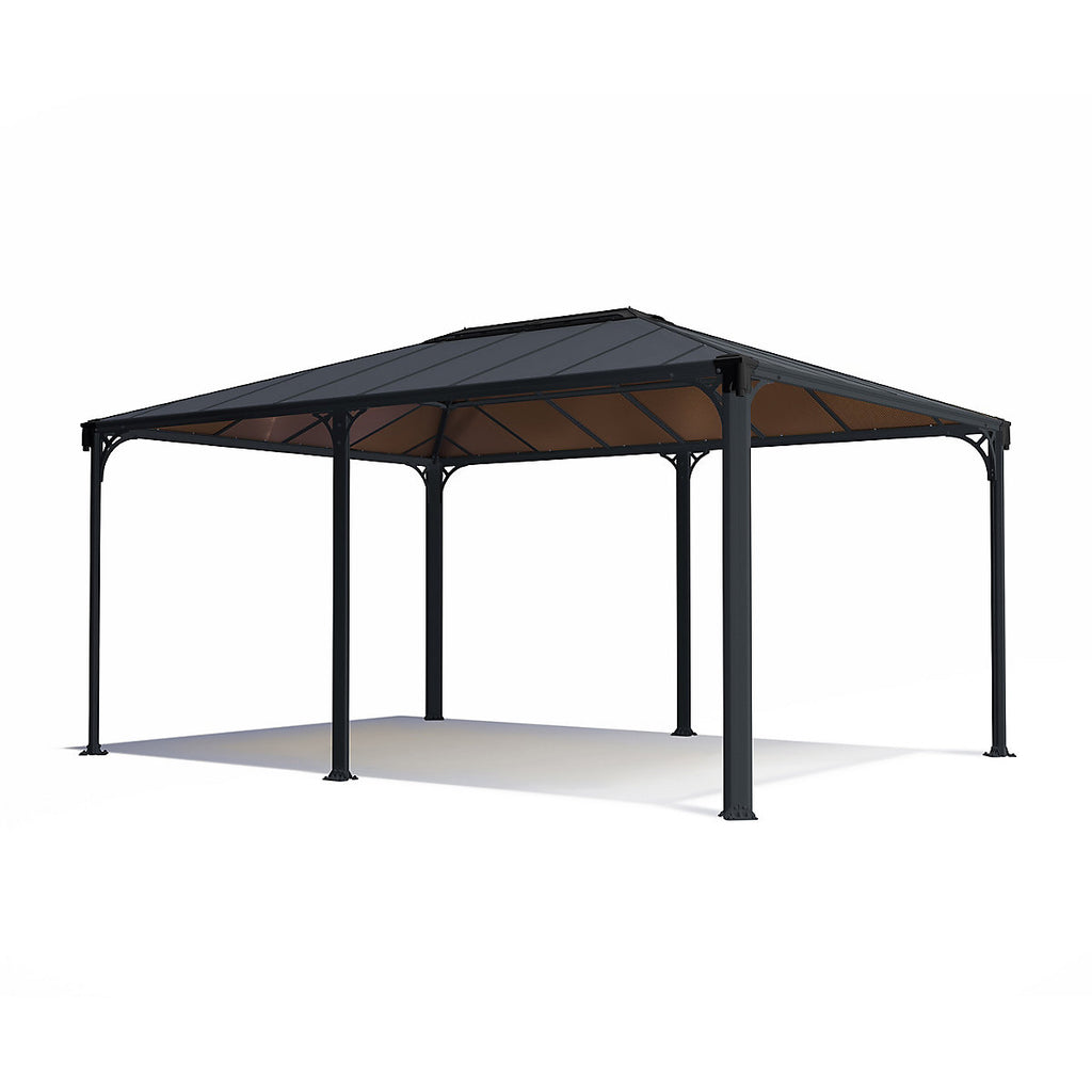 Canopia by Palram Martinique Grey Rectangular Garden Gazebo, (W)4.93m (D)3.59m