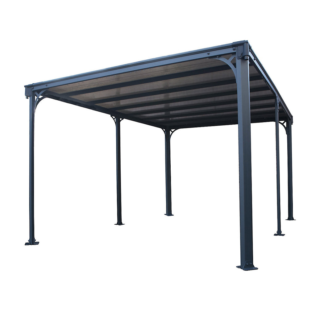 Canopia by Palram Milano Grey Rectangular Garden Gazebo, (W)4.26m (D)3.09m