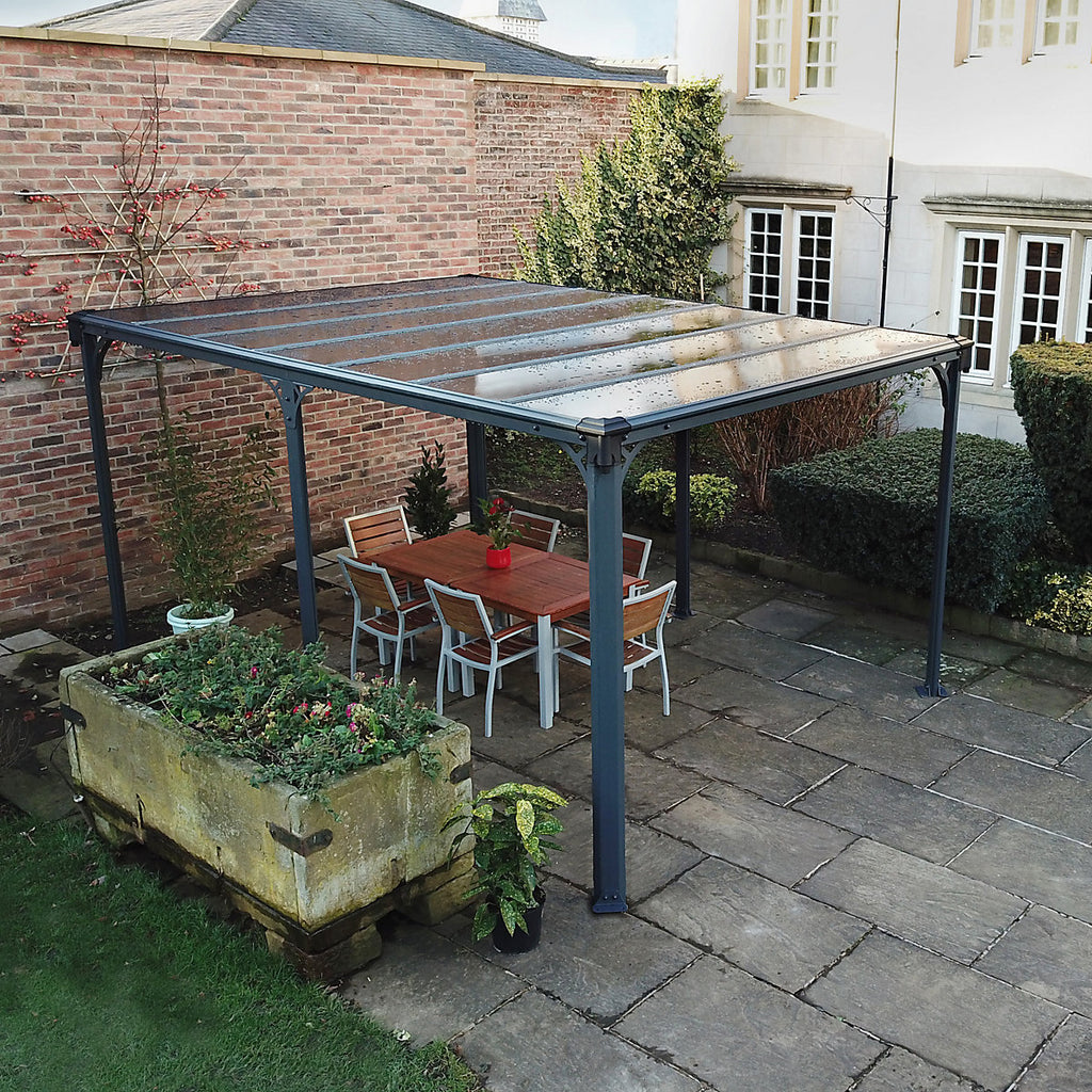 Canopia by Palram Milano Grey Rectangular Garden Gazebo, (W)4.26m (D)3.09m