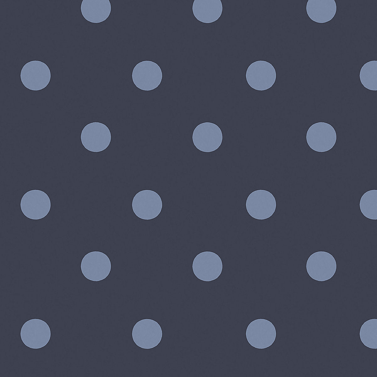 Cath Kidston Navy & Baby Blue Button Spot Patterned Smooth Wallpaper