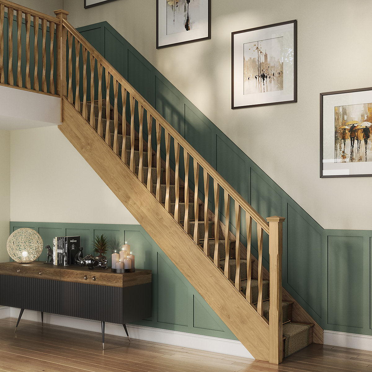 Cheshire Mouldings Contemporary Natural Oak Spindle (H)900mm (W)41mm