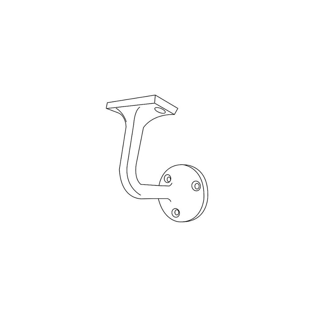 Cheshire Mouldings Polished Brass Metal Screw-in Handrail bracket (L)78mm (H)85mm (W)160mm, Pack of 5