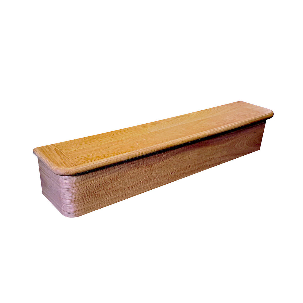 Cheshire Mouldings Stairklad Oak veneer 1 piece Bullnose kit, (L)1.2m (W)235mm (T)200mm