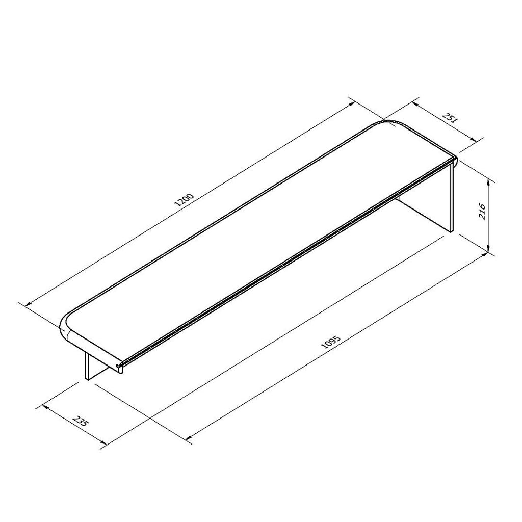 Cheshire Mouldings Stairklad Oak veneer 1 piece Bullnose kit, (L)1.2m (W)235mm (T)200mm