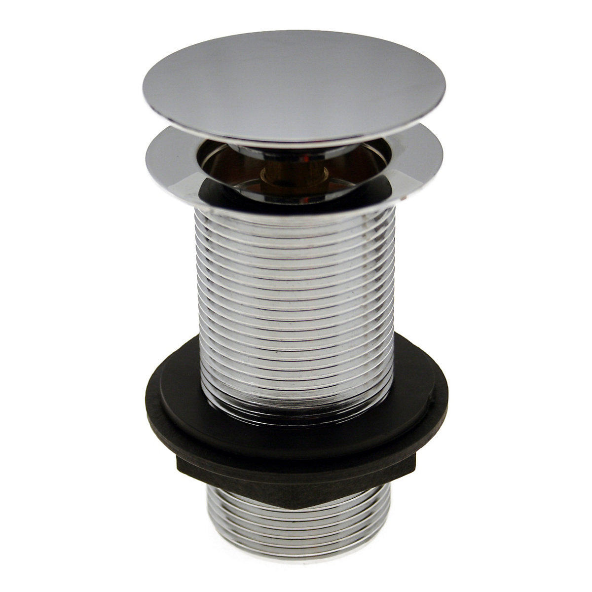 * Chrome effect Brass 110.5mm Click clack Unslotted Waste