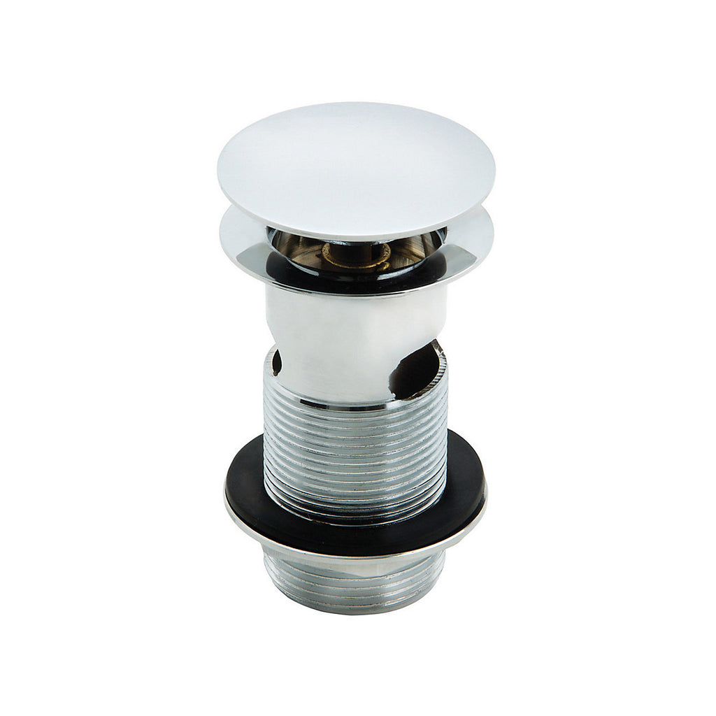 * Chrome effect Brass 110.5mm Slotted Waste (Dia)66mm