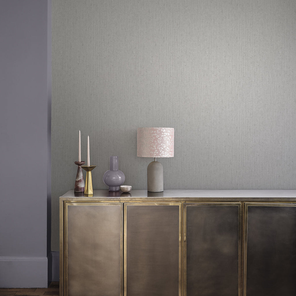 Clarissa Hulse Tisbury Pewter Smooth Wallpaper