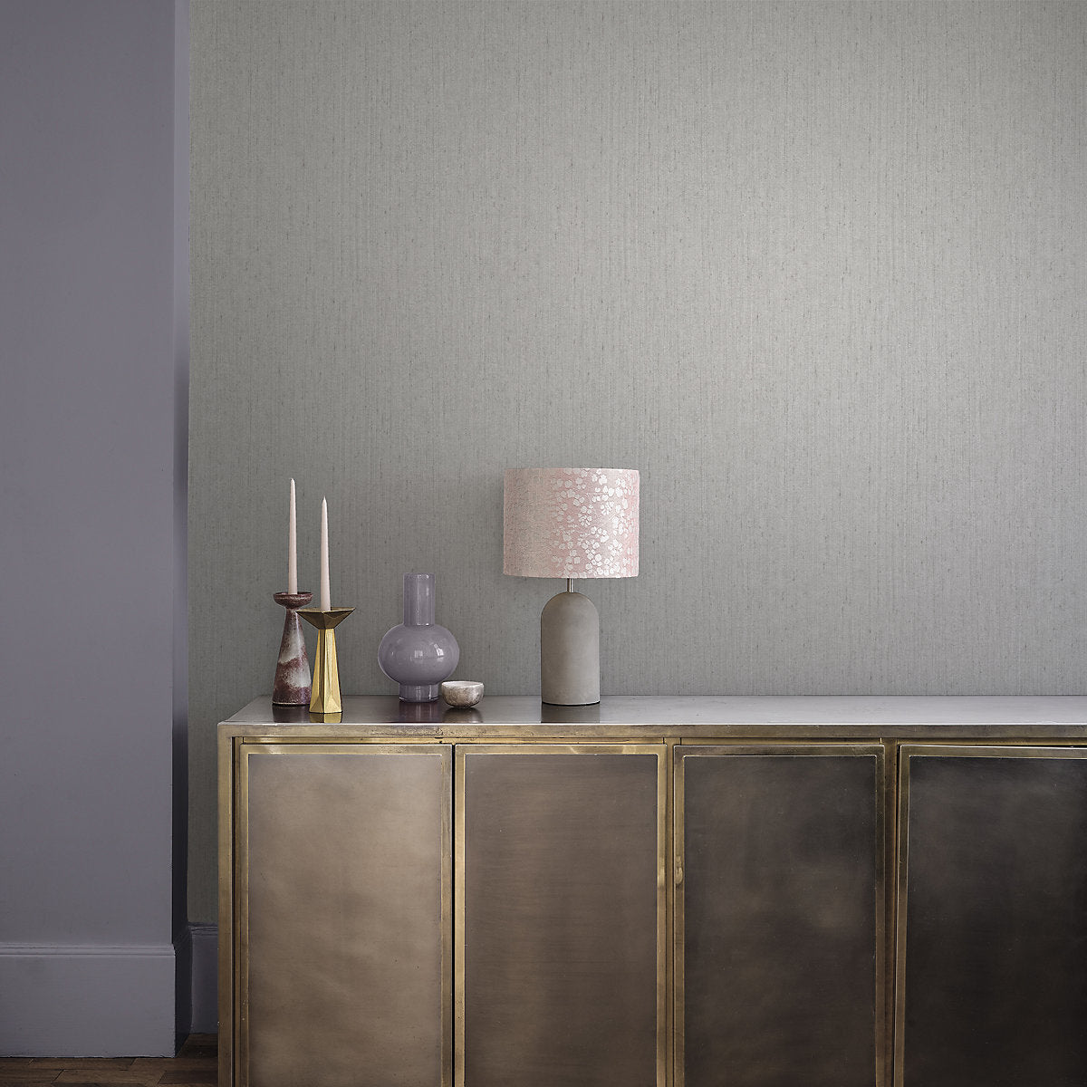 Clarissa Hulse Tisbury Pewter Smooth Wallpaper