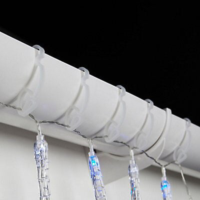 Clear Small Round Christmas Gutter hook, Pack of 24