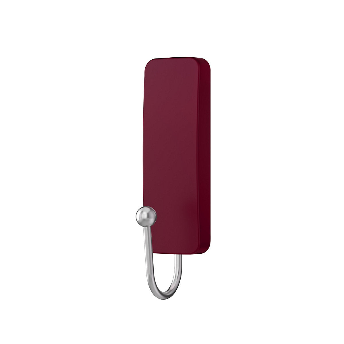 Command Black Cherry Metal Medium Single Hook (H)94mm (W)25mm, Pack of 2