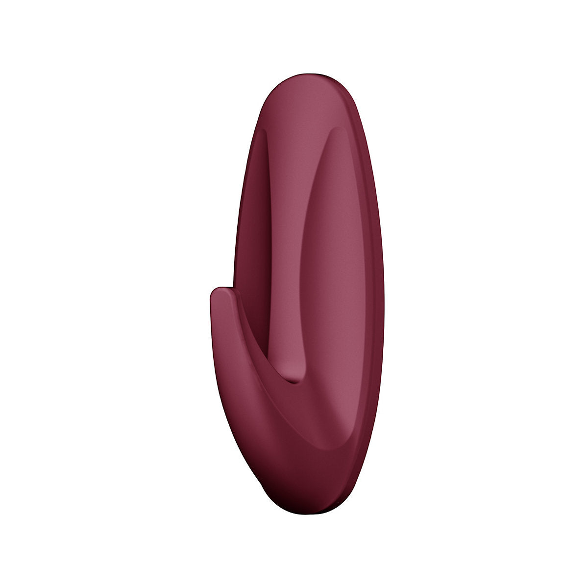 Command Black Cherry Plastic Medium Single Hook (H)80mm (W)29mm, Pack of 4