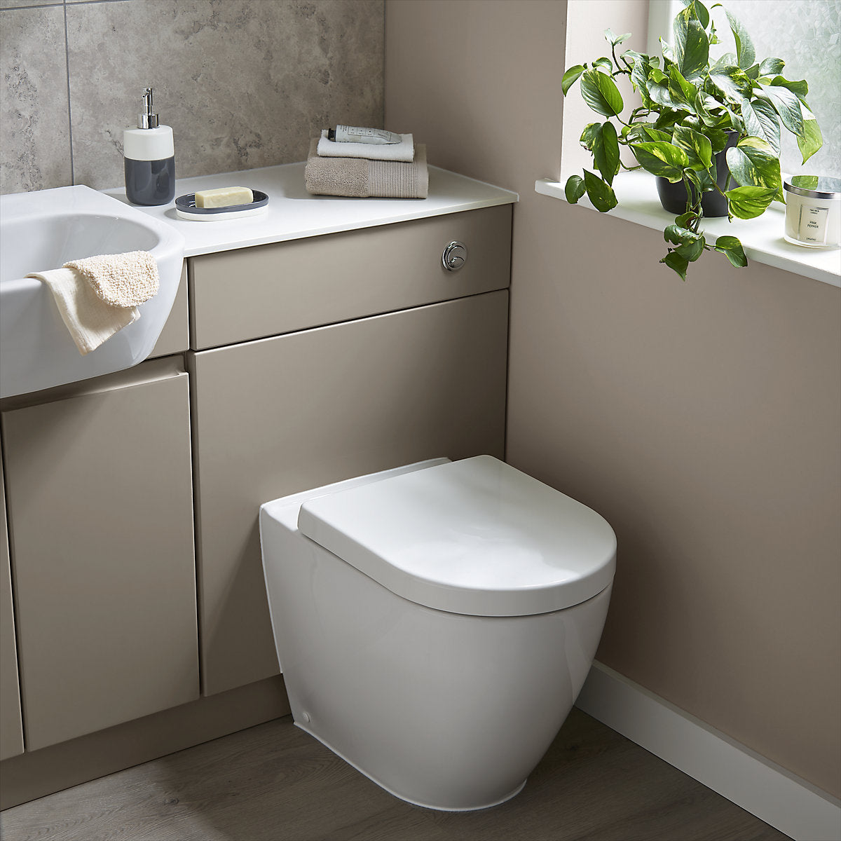 Cooke & Lewis Helena White Semi-recessed Basin (W)55cm