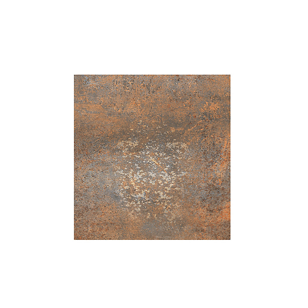 Copper Matt Metalized Concrete effect Porcelain Indoor Wall & floor Tile, Pack of 4, (L)600mm (W)600mm