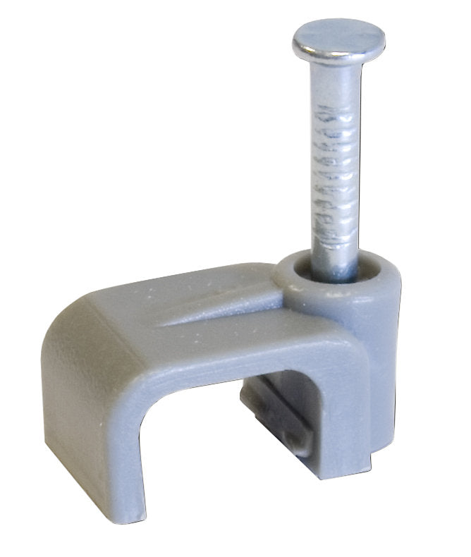 CORElectric Cable Clips Grey Flat 1mm 18mm Not self-adhesive Cable clip Pack of 20