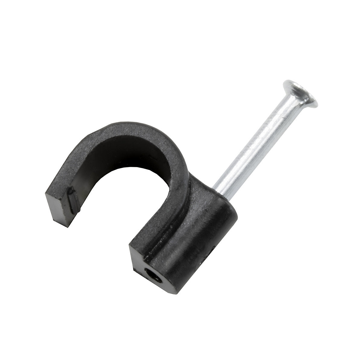 CORElectric Round Cable Clip Black Round 6mm 16mm Not self-adhesive Cable clip Pack of 20