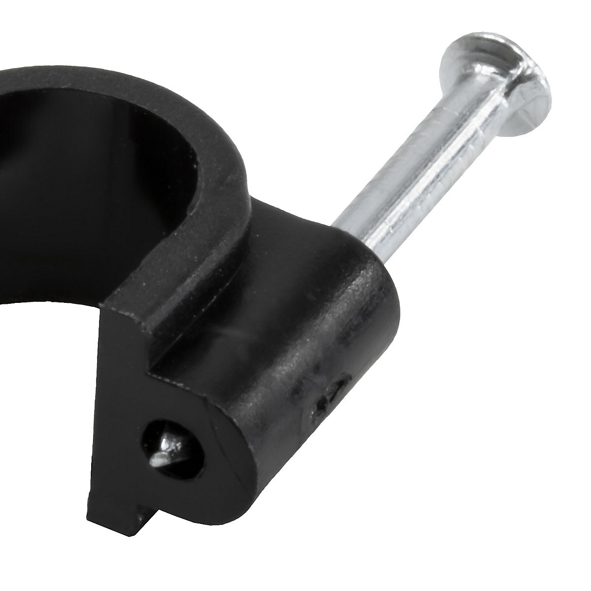 CORElectric Round Cable Clip Black Round 6mm 16mm Not self-adhesive Cable clip Pack of 20