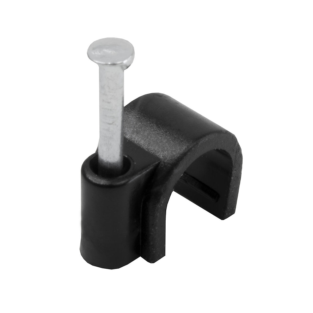 CORElectric Round Cable Clip Black Round 6mm 16mm Not self-adhesive Cable clip Pack of 20