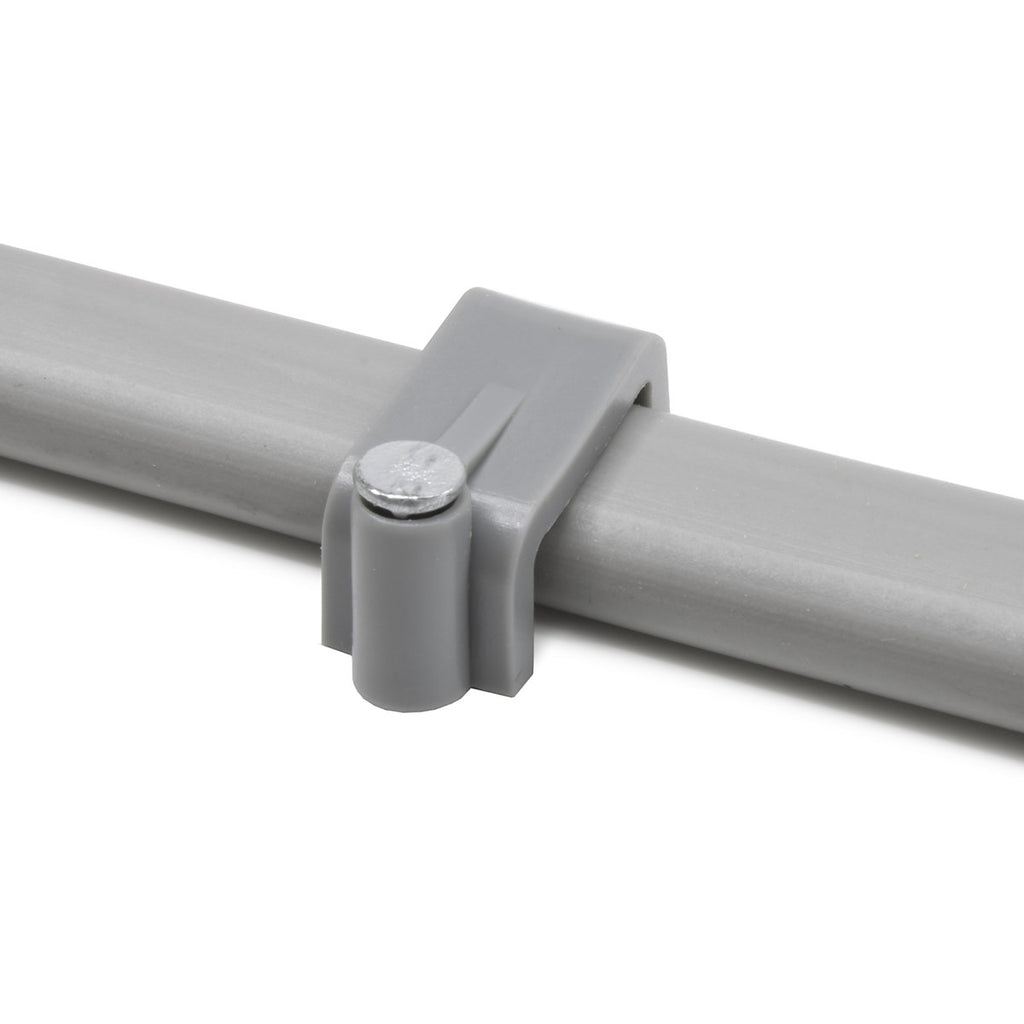 CORElectric Twin & Earth Cable Clip Grey Flat 10mm 22mm Not self-adhesive Cable clip Pack of 20