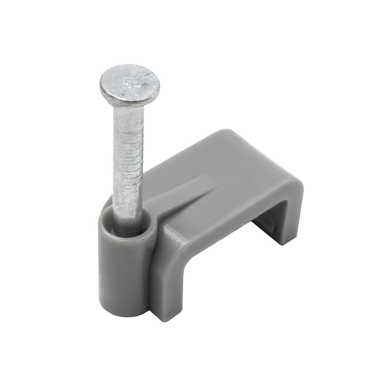 CORElectric Twin & Earth Cable Clip Grey Flat 10mm 22mm Not self-adhesive Cable clip Pack of 20