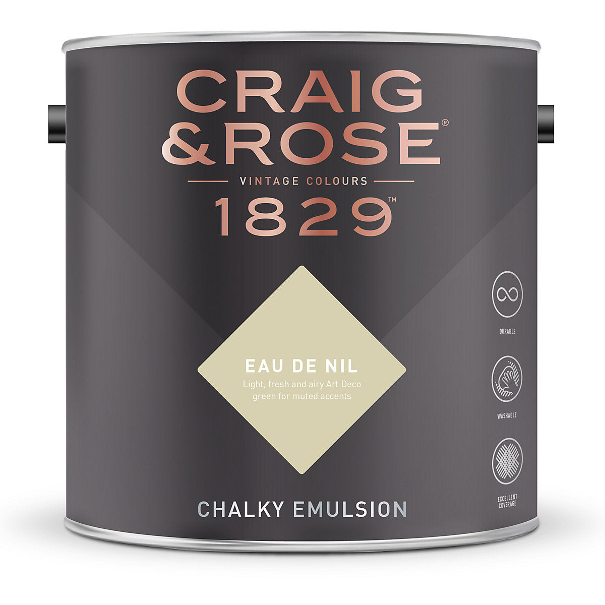 Craig & Rose 1829 Eau De Nil Chalky Emulsion paint, 2.5L