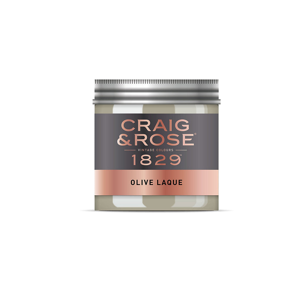 Craig & Rose 1829 Olive Laque Chalky Emulsion paint, 50ml