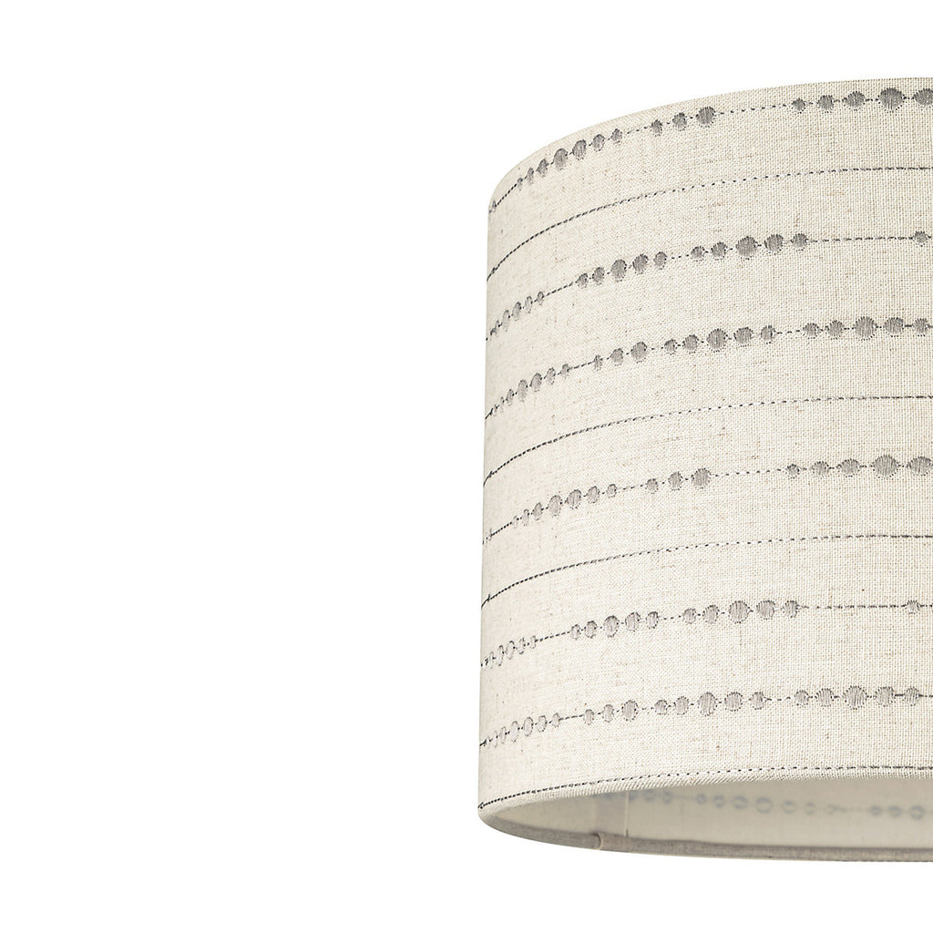 Cream Embroidered Drum Lamp shade (D)30cm